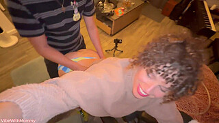 Stepmom Gives Stepson First Public Bathroom Fuck