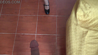 Perverted Stepmother Pissing In Front Of Her Stepson