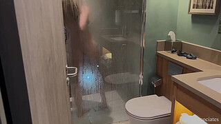 Stepmom shares the bed and her ass with a stepson