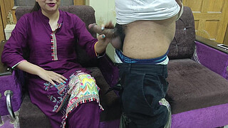 Came to meet Anjan from dating app at home, while doing foreplay, pussy got wet, discharged in Sa's mouth