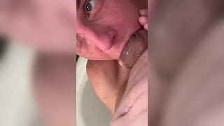 Underwater, dick sucking balls deep ASS licking , sperm splattered pee facial