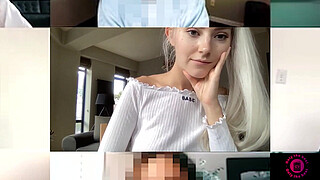 Eva gets creampied while in a zo0m meeting