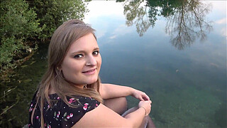 Spontaneous outdoor quickie at the lake! WAS I RECOGNIZED?