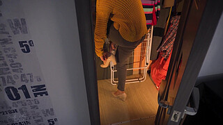 Hot Secretary In Tight Jeans Teases Ass With Visible Panty Line