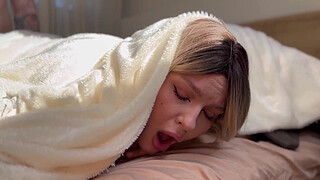 My step sister got horny when saw me fucking my Tantally doll and switched placs with it