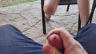 Stepmom mutual masturbation outdoor creampie