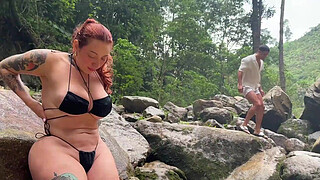 Outdoor fucking with a horny big ass redhead - Milán Rodríguez & Devil Khloee