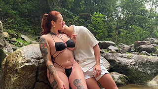 Outdoor fucking with a horny big ass redhead - Milán Rodríguez & Devil Khloee