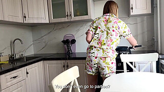 I'm your stepmother! don't cum inside! -Stepson fucked stepmother