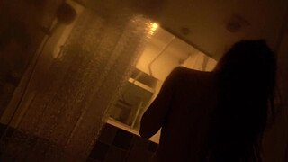 Spied on the girl while she was in the shower and fucked her (Part 1)