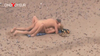Beach Voyeur. Older guy fucking hot MILF on the ocean shore