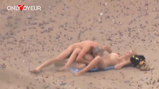 Beach Voyeur. Older guy fucking hot MILF on the ocean shore