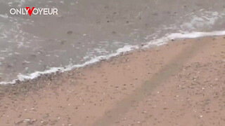 Beach Voyeur. Older guy fucking hot MILF on the ocean shore