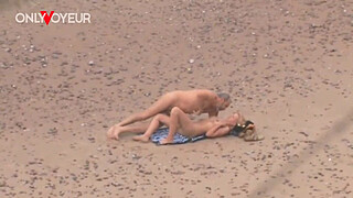 Beach Voyeur. Older guy fucking hot MILF on the ocean shore