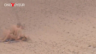 Beach Voyeur. Older guy fucking hot MILF on the ocean shore