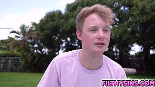 Stepmom Kat Marie getting naughty with her stepson Jimmy and wants him to creampie her