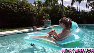 Stepmom Kat Marie getting naughty with her stepson Jimmy and wants him to creampie her