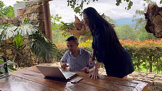 Horny boss fucks a pregnant woman so as not to fire her PART 1