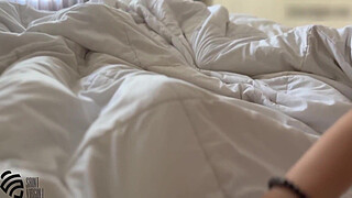 My stepmother woke up in my bed in the morning. Hot MILF got a creampie.