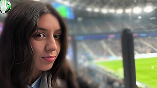 I get fucked in the stadium toilets during a football match