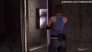 Persistant Evil: Control / Futa Excella tests her huge cock on Jill Valentine / Resident Evil (AI Upscaled)