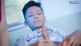 Desi Indian Big Boobs step Mom teaches her StepSon How to fuck when not at home ( Hindi Audio )