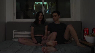 Hot Teen Friends get Horny Watching a Movie and can't Resist Fucking - Amateur Sex