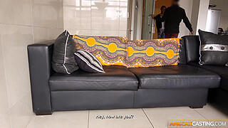 African girl with perfect tits fucks director to get a modeling job!