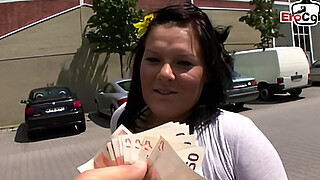 German fat woman picked up on the street for pocket money