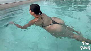 I meet a stranger at the pool and he fucks me hard in a coastal hotel