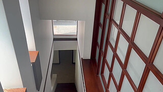 Fucking my real estate client while his fiancée sees the kitchen of his future home, I seduce this young on the stairs showing my pussy and ass, then he secretly fucks me