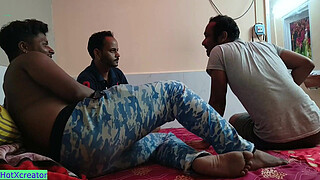 Three friends fuck one Beautiful Girl! Who will fuck first!