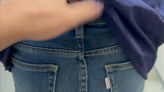 Let's do it here... I can't hold it in. A couple having intense sex with their girlfriend in the kitchen on their first day living together.