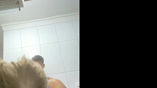 having sex in the bathroom with my hot blonde friend