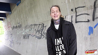 GERMAN SCOUT - Crazy German Tattoo Model Lisa Rocketcock Pickup for Casting Fuck