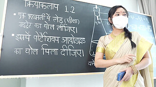 Desi Beautiful Teacher Seduce and Fuck her Student in Classroom