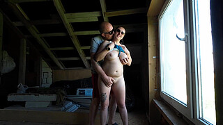 We arrived in the village to visit our parents and there I fucked my stepsister in the attic. I fuck in a tight pussy. Stepsister loves to be fucked while standing