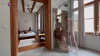 She didn't Mind to Join them! - Amateur Group Fuck