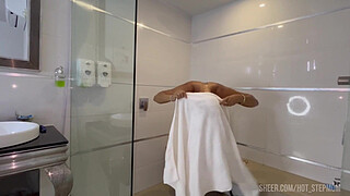 a bloated plumber fucks the busty, big-assed hottie they have a little sex