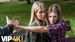 VIP4K. Hot and playful blonde Zlata Shine is cheating on her GF with a Big Boss