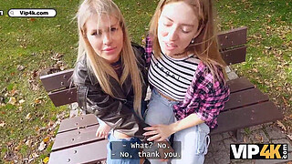 VIP4K. Hot and playful blonde Zlata Shine is cheating on her GF with a Big Boss