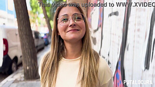 PutaLocura - The hot girl from La Mancha Lucía Gold swallows Torbe's cum while caught.