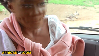 African GF - Pounding Wild My Black Babe's Ass At Safari Camper Van