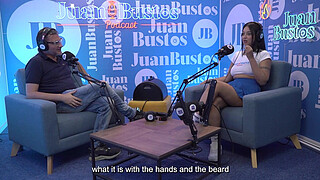 Oiled latina with BEAUTIFUL TITS Kataleya Ross hops up the vibrator machine until she cums! Juan Bustos Podcast