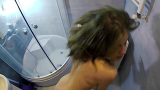 Quick Sex With Step Sister. I Hope Our Parents Won't Hear Us | He came all over my face