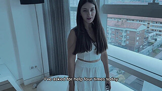 Sharing Bed With Unknown Girl in Hotel Room - Suddenly Fuck with Big Ass Babe After Morning Jerk Off!