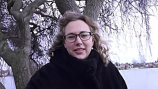 GERMAN SCOUT - Big natural Tits BBW Mature Kathy Deep Pickup for Casting Fuck