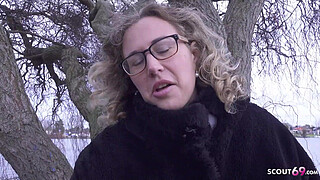 GERMAN SCOUT - Big natural Tits BBW Mature Kathy Deep Pickup for Casting Fuck