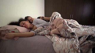 My best friend is feeling sad and we snuggle in her husband's bed together