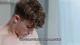 Stepsister masturbates while watching TV and ends up having sex